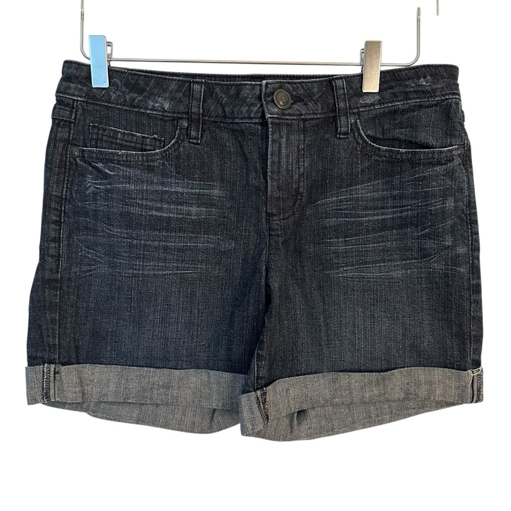 LC Lauren Conrad | Blue Dark Wash Mid Rise Denim Jean Shorts Size 8